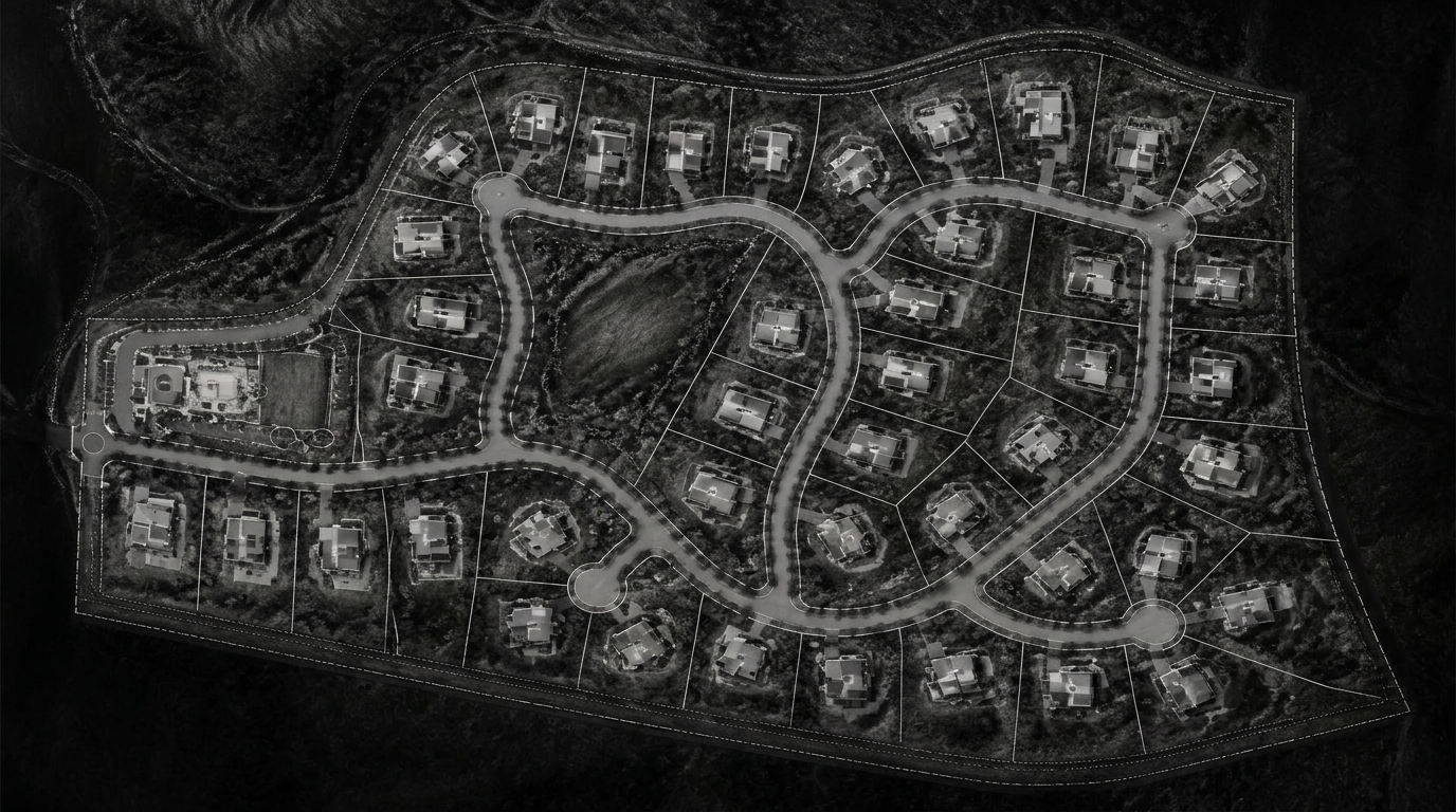 Residential development site plan rendering